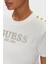 Cn Ss Logolu Pamuklu Düğme Detaylı Boxy Fit Sıfır Yaka Cropped T Shirt W5GI15K8FQ4 Bayan T Shirt W5GI15 K8FQ4 G011 5