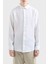 Keten Regular Fit Düz Yaka Gömlek Erkek Gömlek XM001221 AF14619 U0001 1