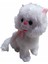 Peluş Oyuncak Oturan Tombul Sevimli Sesli Peluş Beyaz Kedi 45 cm 2