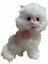Peluş Oyuncak Oturan Tombul Sevimli Sesli Peluş Beyaz Kedi 45 cm 3