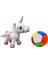 Peluş Beyaz Unicorn Pony At 20 cm ve Peluş Top 12 cm - 2 Ürün 1 Arada Oyuncak 1