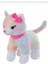 Sevimli Pembe Tokalı Peluş Kedi Uyku ve Oyun Arkadaşı Oyuncak Renkli Gökkuşağı 1