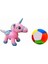 Peluş Pembe Unicorn Pony At 20 cm ve Peluş Top 12 cm - 2 Ürün 1 Arada Oyuncak 1
