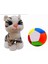 Peluş Küçük Yavru Kedi 15 cm ve Peluş Top - 2 Ürün 1 Arada Oyuncak 1