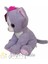 Sevimli Oturan Pembe Tokalı Camgöz Peluş Kedi 30 cm 3