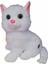 Sevimli Beyaz Kalpli Kedi - Peluş Oyuncak Hediyelik Uyku ve Oyun Arkadaşı 1