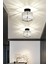 Modern Luxury Plafonyer Tavan Avize Hol Antre Siyah Kare Kristal Taşlı Avize 3