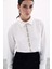 Şerit Aksesuarlı Gömlek - Ekru 3