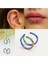 Deliksiz Çelik Piercing Kulak, Dudak ve Burun Için 316 L Çelik Düz Geçirmeli Deliksiz Unisex 1