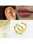 Deliksiz Çelik Piercing Kulak, Dudak ve Burun Için 316 L Çelik Düz Geçirmeli Deliksiz Unisex 3