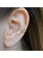 Zirkon Taşlı Minimal Earcuff Deliksiz Kıkırdak Küpesi Çapraz Taşlı Earcuff 1