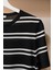 Bisiklet Yaka Çizgili Rayon Kumaş Slimfit T-Shirt 2