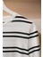 Bisiklet Yaka Çizgili Rayon Kumaş Slimfit T-Shirt 3