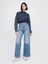 Kadın Mavi High Stride Wide-Leg Ankle Jean Pantolon 1