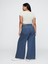 Kadın Mavi Mid Rise Ultrasoft Baggy Jean Pantolon 4