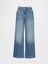 Kadın Mavi High Stride Wide-Leg Ankle Jean Pantolon 2