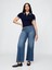 Kadın Lacivert Sky High Rise Stride Wide-Leg Jean Pantolon 5