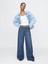 Kadın Mavi Mid Rise Ultrasoft Baggy Jean Pantolon 1