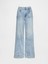Kadın Mavi High Rise Stride Wide-Leg Ankle Jean Pantolon 2