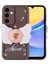 Samsung Galaxy A15 Kılıf Kamera Korumalı Figür Tasarımlı Kapya Kapak-Koyu Kahve 1