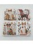 Kedi-Köpek Desenli Doğal Taş Bardak Altlığı – 4’lü Set 1
