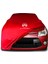 Citroen C4 (2007 - 2011) Kırmızı Kumaş Araba Branda Logolu Kumaş Araba Brandası Penye Oto Branda 1