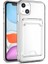 Apple iPhone 14 Plus Kılıf Kartlıklı Şeffaf Setra Clear Silikon Kapak-Renksiz 4