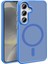 Galaxy S24 Fe Kılıf Magsafe Şarj Özellikli Mat Arka Yüzey Vrdr Sio Kapak-Mavi 1