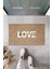 Beyaz Kapı Önü Paspası Yourself Love Desen K-3305 1