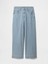 Kadın Mavi Wide Leg Jean Pantolon 2