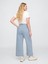 Kadın Mavi Wide Leg Jean Pantolon 3