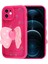 Apple iPhone 12 Kılıf Kamera Korumalı Figür Tasarımlı Vrdr Kapya Kapak-Pembe Açık 3