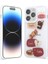 Apple iPhone 14 Pro Max Kılıf Parlayan Sıvılı Simli Kabartma Figürlü Cevze Kapak-Beyaz 1