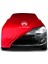 Citroen C3 (2009 - 2016) Kırmızı Kumaş Araba Branda Logolu Kumaş Araba Brandası Penye Oto Branda 1