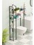Wc Arkası Çok Amaçlı Banyo Düzenleyici Klozet Rafı Klozet Üstü Raf ve Fırçalık Havluluk 3