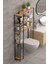 Wc Arkası Çok Amaçlı Banyo Düzenleyici Klozet Rafı Klozet Üstü Raf ve Fırçalık Havluluk 3