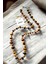 Hakiki Kaplan Gözü & Wood Jasper Doğaltaş Uzun Unisex Kolye (70-80 Cm) 1