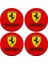 Kırmızı Ferrari Logolu Jant Göbek Sticker 1