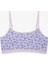 Kız Çocuk Ribbon Fiyonk Baskılı Pamuklu Halter Yaka 2'li Crop Büstiyer 2