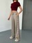 Osy Modal Yumuşak Dokulu Kumaş Nakış Işlemeli Rahat Bol Paça Eşofman Pantalon - Bej 3