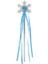 Kar Taneli Mavi Kalp Taşlı Saten Kurdeleli Karlar Ülkesi Elsa Asası Sopası 34 cm (4390) 2
