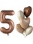 Çikolata Karamel Kalpli 5 Yaş Folyo Balon Set 1