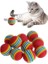 3lü Gökkuşağı Sünger Kedi Köpek Çiğneme Oyun Topu 4,2 cm 3