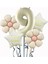 Krem Papatya 9 Yaş Happy Birthday Yıldız Rakam Folyo Balon Set 1