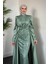Gabriella Pelerinli Saten Abiye Mint 4