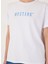 Bisiklet Yaka Baskılı Beyaz Kadın T-Shirt M5SL-TST1860 4