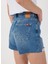 Standart Bel Normal Mavi Kadın Denim Şort M5SL-SRT1119 5