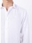 Beyaz Erkek Relaxed Fit Nakışlı %100 Keten Gömlek M5WM- GML1557 5