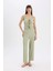 Wide Leg Geniş Paça Beli Lastikli Basic Düz Bürümcük Pantolon D3570AX25SP 3