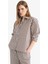 Loose Fit Çizgili Poplin Uzun Kollu Gömlek F0403AX25SM 4